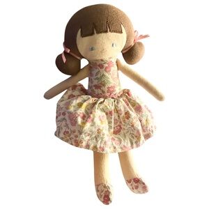 Charming Floral Dress Plush Doll